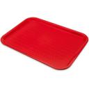 Carlisle Café Polypropylene Red Fast Food Cafeteria Tray, 12 x 16 inch - 6 per pack -- 4 packs per case