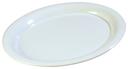 Carlisle Sierrus Melamine White Oval Platter, 12 x 9 inch -- 12 per case
