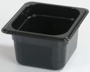 Carlisle Storplus 1/6 Size Black Food Pan, 4 inch Deep -- 6 per case