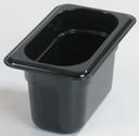 Carlisle StorPlus Black Polycarbonate 1/9 Size Plastic Food Pan, 4 inch Deep -- 6 per case