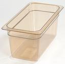 Carlisle StorPlus 1/3 Size Amber High Heat Food Pan, 6 inch Deep -- 6 per case