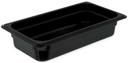 Carlisle 1/3 Size Black High Heat Food Pan, 2.5 inch Deep -- 6 per case