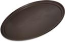 Carlisle Griptite Fiberglass Brown Oval Tray, 27 x 22 inch -- 6 per case