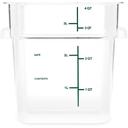 Carlisle Squares Polycarbonate Clear Food Storage Container, 4 Quart -- 6 per case