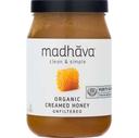 Madhava Organic Cream Unfiltered Honey, 22 Ounce -- 6 per case