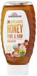 Madhava Organic Golden Honey, 16 Ounce -- 6 per case.