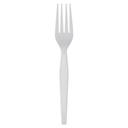 Dixie White Heavy Weight Polystyrene Fork, 7.125 inch -- 1000 per case.