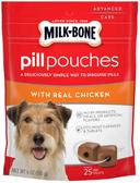 Milk Bone Pill Pouches with Real Chicken Dog Treats, 6 Ounce Bag -- 5 per case