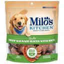 Milos Kitchen Beef Sausage Slices and Rice for Dog Treats, 10 Ounce -- 5 per case