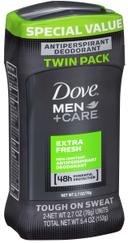 Dove Men Plus Care Extra Fresh Invisible Solid Antiperspirant and Deodorant, 5.4 Ounce -- 6 per case.