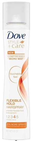 Dove Style Plus Care Compressed Micro Mist Flexible Hold Hair Spray, 5.5 Ounce -- 6 per case