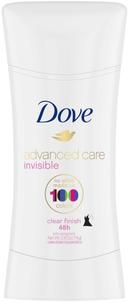 Dove Advance Care Clear Finish Solid Deodorant Stick, 2.6 Ounce -- 12 per case.