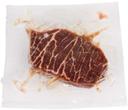 Double Red Provisions Seasoned Beef Flat Iron Steak, 4 Ounce -- 40 per case.