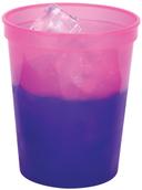 WNA Polypropylene Squat Color Changing Pink Cup, 16 Ounce - 25 count per pack -- 20 packs per case