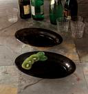 Party Tray Oval Black Salad Bowl, 1/2 Gallon -- 50 per case.