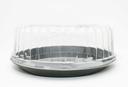 Fineline Settings Black Round Cater Tray With Deep Dome Combo, 12 Inch -- 25 per case