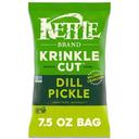 Kettle Foods Krinkle Cut Dill Pickle Potato Chips, 7.5 Ounce -- 12 per case