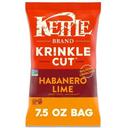 Kettle Krinkle Cut Habanero Lime Potato Kettle Chips, 7.5 Ounce -- 12 per case