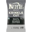 Kettle Foods Krinkle Cut Salt and Fresh Ground Pepper Potato Chips, 7.5 Ounce -- 12 per case