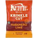 Kettle Foods Krinkle Cut Habanero Lime Potato Chips, 2 Ounce -- 6 per case