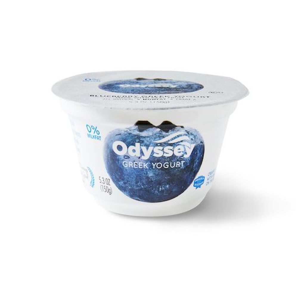 Odyssey Blueberry Nonfat Greek Yogurt, 5.3 Ounce -- 12 per case