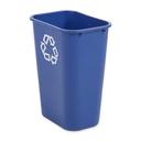 Rubbermaid Blue Large Recycling Wastebasket, 41 Quart Capacity