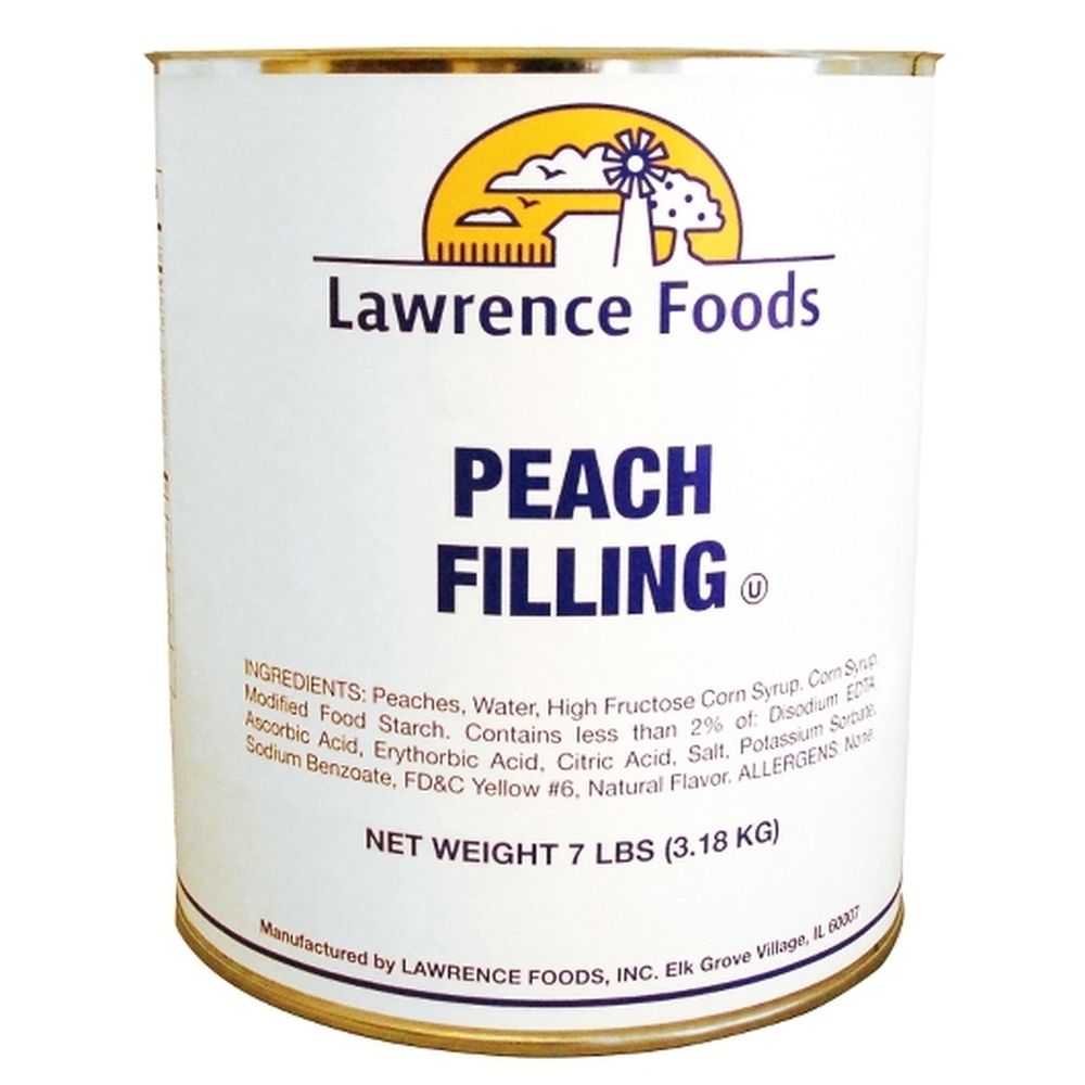 Lawrence Foods Whole Peach Filling, 7 Pound -- 6 per case