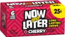 Now and Later Cherry Long Lasting Chew Candy - 24 per pack -- 12 packs per case.