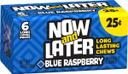 Now and Later Blue Raspberry Long Lasting Chew Candy - 24 count per pack -- 12 packs per case