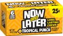 Now and Later Tropical Punch Long Lasting Chew Candy - 24 per pack -- 12 packs per case.