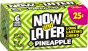 Now and Later Pineapple Candy - 24 per pack -- 12 packs per case.