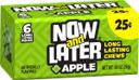 Now and Later Apple Long Lasting Chew Candy - 24 per pack -- 12 packs per case.