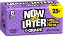Now and Later Grape Long Lasting Chew Candy - 24 per pack -- 12 packs per case.