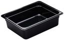 H Pan Half Size Food Storage Pan, Black, 10 7/16 x 12 3/4 x 4 inch -- 6 per case