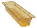 H Pan Half Size Long Food Storage Pan, Amber, 6 3/8 x 20 7/8 x 4 inch -- 6 per case.
