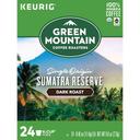 Green Mountain Sumatran Reserve Dark Roast K-Cup Coffee Pod, 24 count -- 4 per case