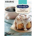 Cinnabon Coffee Classic Cinnamon Roll Keurig K-Cup Pod, 24 count -- 4 per case