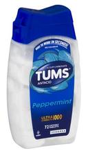 Tums Ultra Strength 1000 Antacid Peppermint Chewable Tablet - 72 count per pack -- 24 packs per case