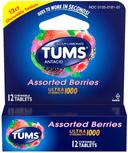 Tums Ultra Strength 1000 Assorted Berry Chewable Tablet, 12 count per pack -- 36 per case