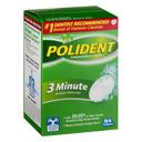 Polident 3 Minute Denture Cleanser Tablet - 84 count per pack -- 6 packs per case