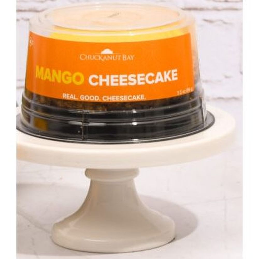 Chuckanut Bay 3 inch Mango Cheesecake, 3.5 Ounce -- 12 per case