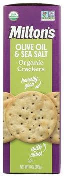 Miltons Organic Olive Oil and Sea Salt Cracker, 6 Ounce -- 8 per case