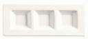 World Tableware Chefs Selection II Porcelain 3-Well Micro Tray, 2.5 x 1 inch -- 24 per case.