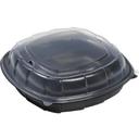 Sabert Deluxe Dual Color High Dome Hinged Square Container, 10 x 10 inch -- 148 per case