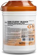 Sani Professional Sani Cloth Bleach Germicidal Disposable Wipe - Large Canister, 75 count per pack -- 12 per case.