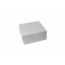 BOXit White Lock Corner Cardboard Bakery Box, 9 x 9 x 4 inch -- 200 per case