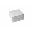 BOXit White Lock Corner Cardboard Bakery Box, 9 x 9 x 5 inch -- 100 per case