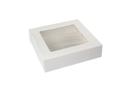 Boxit Windowed One Piece White Bakery Box, 10 x 10 x 2.5 inch -- 200 per case.