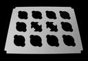 Boxit White Jumbo 12 Cupcake Inserts, 18.9375 x 13.9375 x .625 inch -- 100 per case.