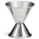Tablecraft Stainless Steel Jigger with Capacity Stamping, 3/4 and 1 1/4 Ounce -- 6 per case